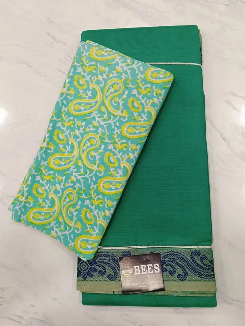 Chettinadu cotton A02109 (Peacock Green)